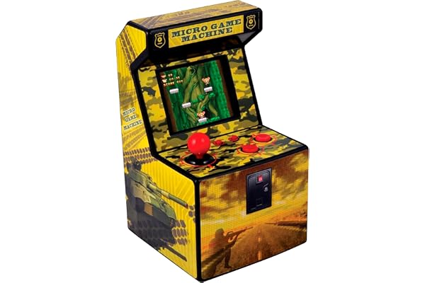 ITAL - Mini Arcade Retro / Borne Portable Geek avec 250 Jeux Intégrés / 16 Bits / Gadget Parfait comme Cadeau pour Enfants Et Adultes (Jaune)