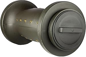 EURO HUNT EUROHUNT Futtertrommel 2.0 inkl. Bodenanker und Befestigungsseil, mit Schnellverschluss und Messingringen verstärkt, braun, (max. Füllmenge: 38kg)