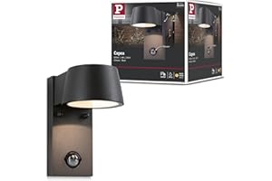 Paulmann 94453 LED oprawa zewn.oprawa na ścianę zewn. Capea z czujnikiem ruchu IP44 w kompl. 1x6 W czarna lampa zewn. aluminium 3000 K