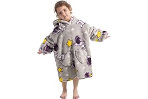 Pterygoid Kids Oversized Blanket Hoodie,Sherpa FLeece Hoodie Blanket,Hooded Sweatshirt for Girls Boys with Pocket for Toddler Children