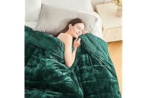 Cottonblue Fleece Sherpa Gewichtete Decke, 48 x 72 cm, 6,8 kg, Grün