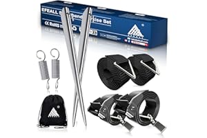 EFEALL Storm Band Awning Set for Thule Omnistor Motorhome Equipment, Storm Band for Awning, Awning Caravan Hold Down Side Strap Kit with Storm Lead, Motorhome Accessories with Camping Storm Bands
