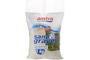 Amtra Cuarzo Blanco Amtra - Arena De Acuario De Cuarzo Blanco extrafino, Para Agua Dulce O Salada, Granos De 0,1-0,7 Mm, Cant