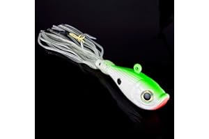 ‎TEAM DEEP SEA Team Deep Sea Flatter Jig 225g 8/0 Green Yellow