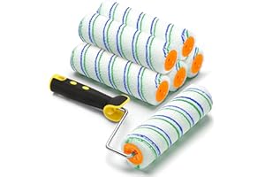 ZJTAPE Farbroller - 6 Stücke Set Profi Farbwalze, 5 Malerrolle Groß（Breite 23cm）Malerwalze - Streichset, Teleskopstange aufsteckbar, Maler Farbzubehör - Fassadenfarbe, Renovierung, Home Deko