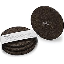 6 Stück Korkuntersetzer Rund 10cm - Absorbierende Glasuntersetzer Für Tischschutz