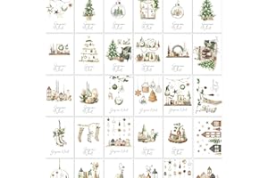 Bear and Bee Lot de 30 cartes de Noël A6 en français avec enveloppes kraft marron recyclées - Cartes festives pour vos vœux de fin d'année