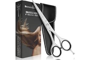 SCHWERTKRONE Forbici da Parrucchiere di Alta Qualità - Prodotte in Germania con Micro-Dentatura per un Taglio Preciso - Adatto per capelli e barba