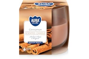 BISPOL Świeca zapachowa w szkle, zapach: cynamon 24 godzin palenia