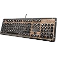 AZIO, Retro Classic, R.C., ELWOOD mechanical Bluetooth Keyboard, vintage look with United Kingdom Layout