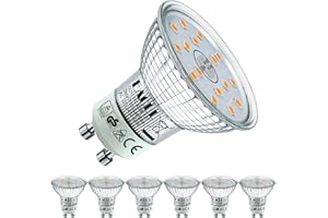 ‎EACLL EACLL GU10 LED Warmweiss 5W Ersetzt 75W Halogen Leuchtmittel, 6er-Pack. 585 Lumen 3000K Birnen, AC 230V Flimmerfrei Strahler, Abstrahlwinkel 120° Spot, Nicht Dimmbar Ø50xH53mm Reflektorlampen