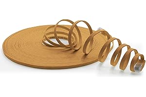 1aTTack.de 1,5 m - Câble patch réseau plat CAT6 (marron clair - 1 pièce) Câble plat Gigabit LAN 1000 Mbit/s Câble d'installation CAT.6 Slim Micro