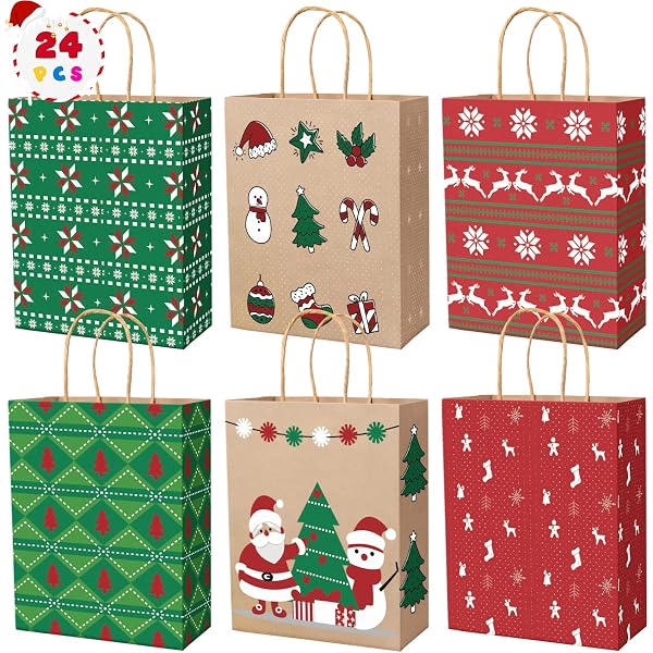 Weihnachts-Geschenktüten Set – 9 Tüten In 3 Größen Mit Seidenpapier – Wiederverwendbar & Festlich