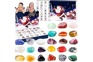 Ruryxel Calendario Avvento 2025 Cristalli per Bambini, Ca-lendario Avvento Gemme, 24 Giorni Sorprese per il Conto alla Rovescia, Calendario Av-vento Pietre Preziose, Natale Regalo per Bambini e Adulto