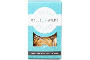 Belle & Wilde Parmesan & Nigella Seed Savoury Rounds |Handcrafted, With No Preservatives, Suitable For Vegetarians & 100% Gluten Free | Tasty Little Savoury Biscuit | Perfect For Any Snacking Occasion