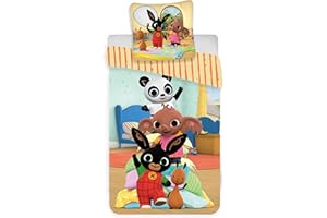BrandMac ApS Parure da letto Bebe Bing e i suoi amici, 100% cotone, copripiumino 100 x 135 cm + federa 40 x 60 cm
