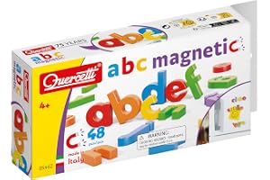Quercetti - Abc Magnetic - Magnetiska Bokstäver & Bokstavsspel för Barn 3+
