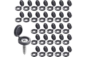 HAOSEA 200 Pcs Screw Cap Grey Screw Covers Caps Plastic Screw Caps Hinged Screw Cover Caps Snap-On Replacement Screw Decorative Covers