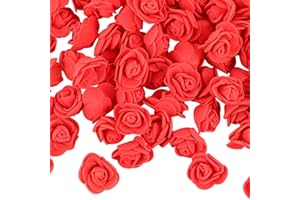 VINFUTUR 200 Pz Rose Artificiali Rose Finte Schiuma Fiori Artificiali per Bouquet da Sposa DIY Matrimoni Valentine's Day Decorazioni di Festa Casa Nozze