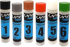 LINE10 Tools Metal Polishing Buffing Compound Bar Kit Polish Paste for Aluminum, Stainless Steel, Jewelry, Red Rouge, Green Lapping, Black Tripoli for High Gloss Shine and Scratch Removal