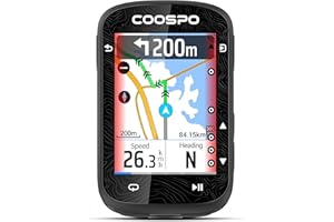 COOSPO Computadora de Bicicleta GPS con Pantalla táctil Colorida CS600, Inalámbrico Impermeable IPX7 con Bluetooth/Ant+, navegación por Ruta, Compatible con Radar de Bicicleta & autonomía 36H