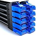 deleyCON 10x 0,5m CAT6 Cavo di Rete Set - U-UTP RJ45 CAT-6 LAN Cavo Patch Cavo Rame per Interruttore Router Modem Ripetitore 