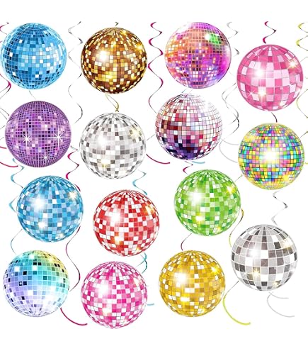 36 Decorazioni A Spirale Hippie Anni '60 – Fiori E Simboli Pace Per Feste A Tema – Soffitti E Centrotavola