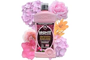 BRONTE HERITAGE COLLECTION Bronte Ericaceous Plant Food - 1L Bottle of Concentrated Organic, Seaweed-Enriched Azalea, Camellia & Rhododendron Fertiliser. Pet-Friendly, UK Made, Boosts Flowering & Growth in Acid-Loving Plants