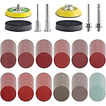 100 Pcs Disques De Ponçage 2 Pouces Kit Pour Perceuse Outils Rotatifs Avec Plaque De Support 1 4 Pouce Inclut 80 3000 Grains Papier De Verre