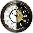 HARRIS & CO. CLOCKMASTERS Battery Operated Wall Clock with Thick Metal Frame & Automatic Light Glow Function with Smart Sensor (Size-15 Inch) Silent Sweep, Model-Covent,Bronze,Analog