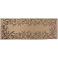 FLIHAUT ® Premium Handcrafted Beautiful Beaded Table Runner (Beige, Golden, 12 x 35 x 0.1 inches)