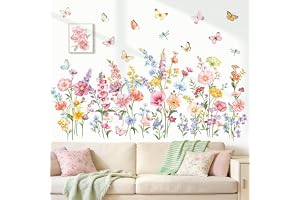 decalmile Blomma Daisy Vildblomst Gräs Väggdekal Klistermärken