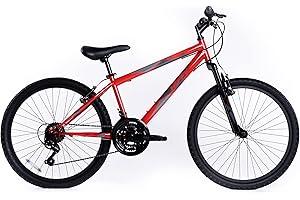 Huffy Rosso, Stone Mountain Bike 24", 21 SPD, Colore Ragazzi, 61 cm