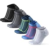 DANISH ENDURANCE Running Socks Men, Non-Slip, Anti-Blister Socks, Men and Women, 5 Pack