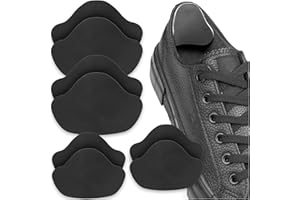 SULPO – Samoprzylepne łatki i zapiętki do naprawy butów – Na piętę i zapiętek – do sneakersów, butów sportowych i materiałowych- 4 pary Czarne