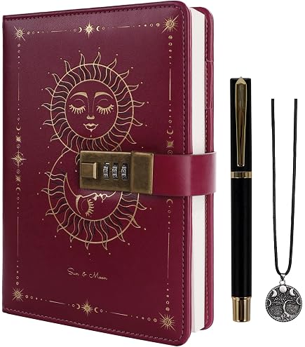 Journal Intime Avec Serrure A5 Cuir Rechargeable – Carnet Secret Pour Femmes Et Hommes ZXHQ