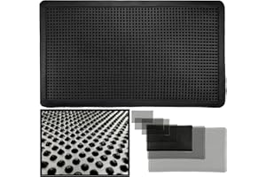 LUCA HOME LucaHome - Felpudo Entrada Casa 60x100cm - Goma Con Picos Antideslizante Para Exterior y Lluvia - Alfombra Fácil Limpieza - Negro