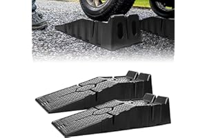 Froadp 2 rampas de carga antideslizantes de plástico para vehículos, para caravana, ATV, furgoneta, garaje, taller, reparación y mantenimiento de coches, capacidad de carga máxima de 2500 kg por par