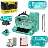 Switch Lite Aksesuar Paketi, Taşıma Kılıflı Kiti, Ekran Koruyuculu TPU Kılıf Kapağı, Şarj İstasyonu, Playstand, Oyun Kılıfı, 