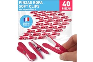 Clips Suaves (40 Piezas, Viva Magenta-Blanco) de culiclean