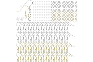 ITYOOS Ganci per Orecchini, YHZMY 80Pcs Ganci per Orecchini Anallergici, Ganci per Orecchini Fai da Te, Argento 925 Ganci per Orecchini con Schienali di Sicurezza per Orecchini Trasparenti e Anelli di Salto