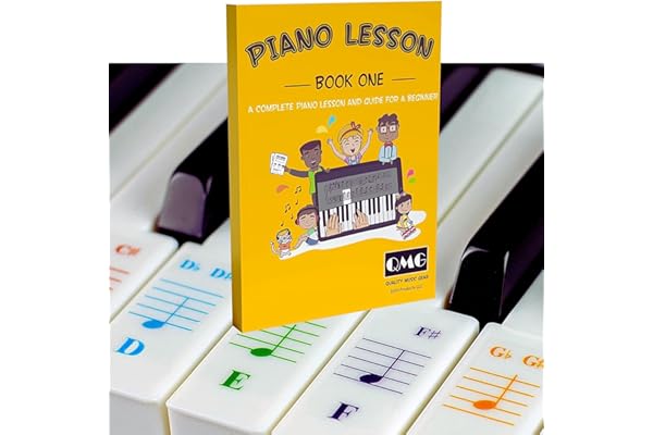 Autocollants de notes de musique pour piano et clavier avec livre guide (français non garanti) pour enfants et débutants