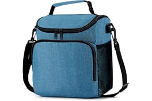 UYLIA 10L Bolsa de almuerzo Pequeña para mujeres y hombres,Portatil Bolsa Termica Porta Alimentos con ajustable para Bandolera, Bolsa Comida reutilizable, Bueno para Trabajo, Playa,Senderismo.