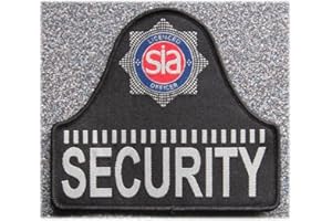 SECURITY INSIGNIA & ACCOUTREMENTS - UK SIA Licensed Officer Sew-On 'Bell Shape' Security Badge