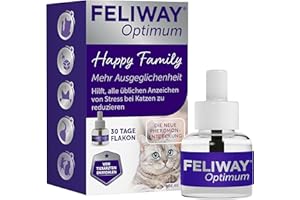FELIWAY Optimum 30 Tage Nachfüller für Pheromon Verdampfer, 48ml - Hilft Anzeichen von Stress bei Katzen und Kitten zu reduzieren, von Tierärzten empfohlen, klinisch getestet, für mehr Harmonie