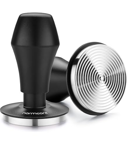 Normcore Strumento di distribuzione della gravità da 51 mm, distributore di caffè espresso adattivo a gravità, strumento livellatore per caffè espresso Delonghi da 51 mm, base a 5 lame in acciaio