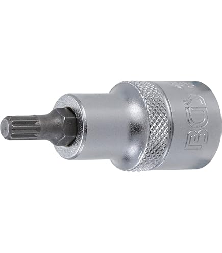 BRILLIANT TOOLS BT022942 1/2 Inch Multi-Tooth Bit Socket, 100 Mm Long, M8 [Powered By KS TOOLS
