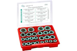 KINETICS LINE Coffret de 320 Joints Plat en Fibre (3/8 Pouce à 1 Pouce) pour Plomberie Chauffage Climatisation Robinets Pompes Domestiques et Industrielles (Jusqu'À 180°C)