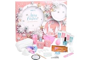 BRUBAKER Cosmetics - Calendrier de l'Avent/Noël - Contient 24 Produits de Bain & Beauté - Coffret XXL de Bien-être - Idée cadeau Femme & Fille - Rose/Traditionnel