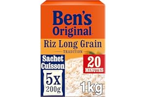 BEN'S ORIGINAL Riz Long Grain Sachet Cuisson 20 Minutes 1kg